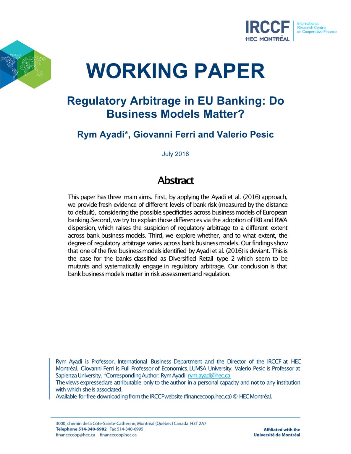 Regulatory Arbitrage In Eu Banking Do Business Models Matter Emea