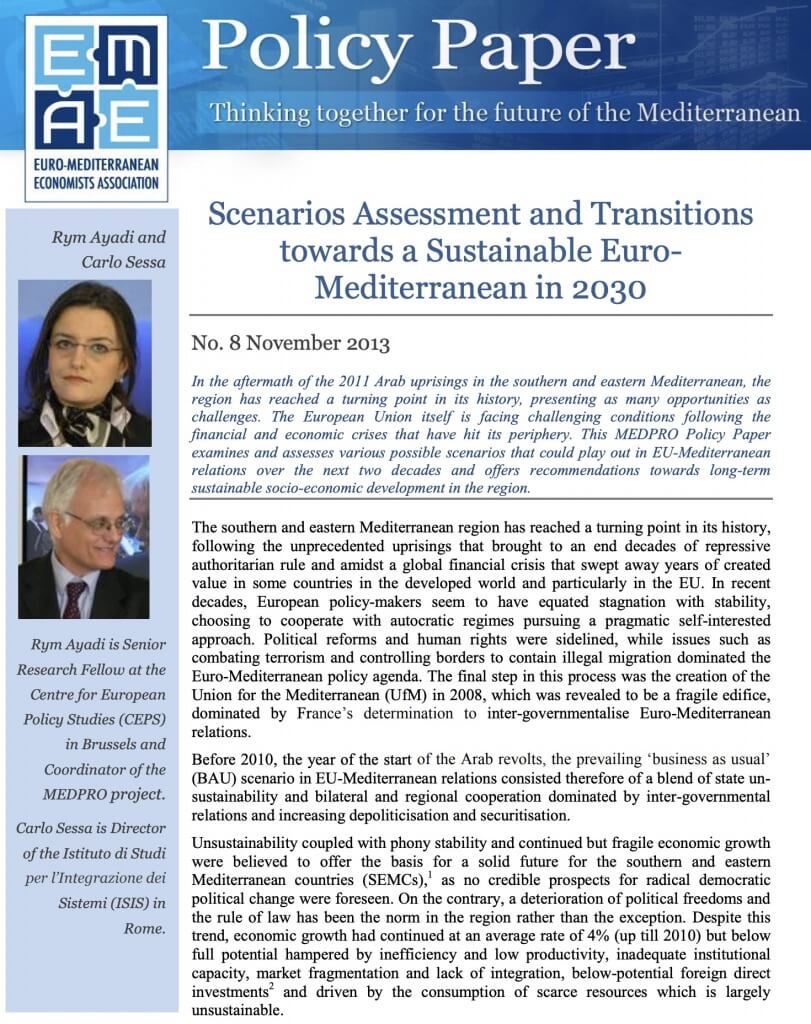 Scenarios Assessment and Transitions towards a Sustainable Euro ...